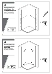 Shower Omen 90x120 Yan Panelli İçe Katlanır Kabin