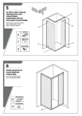 Shower Omen 90x120 Yan Panelli İçe Katlanır Kabin