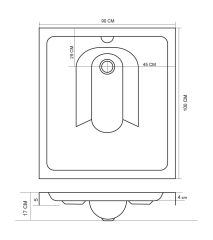 Flex WC Duş Teknesi 90x100