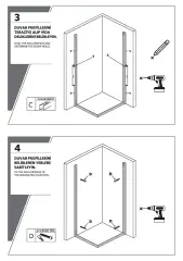 Shower Omen 90x140 Yan Panelli İçe Katlanır Kabin