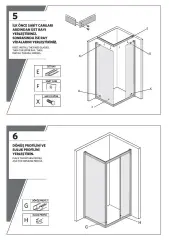 Shower Omen 90x140 Yan Panelli İçe Katlanır Kabin