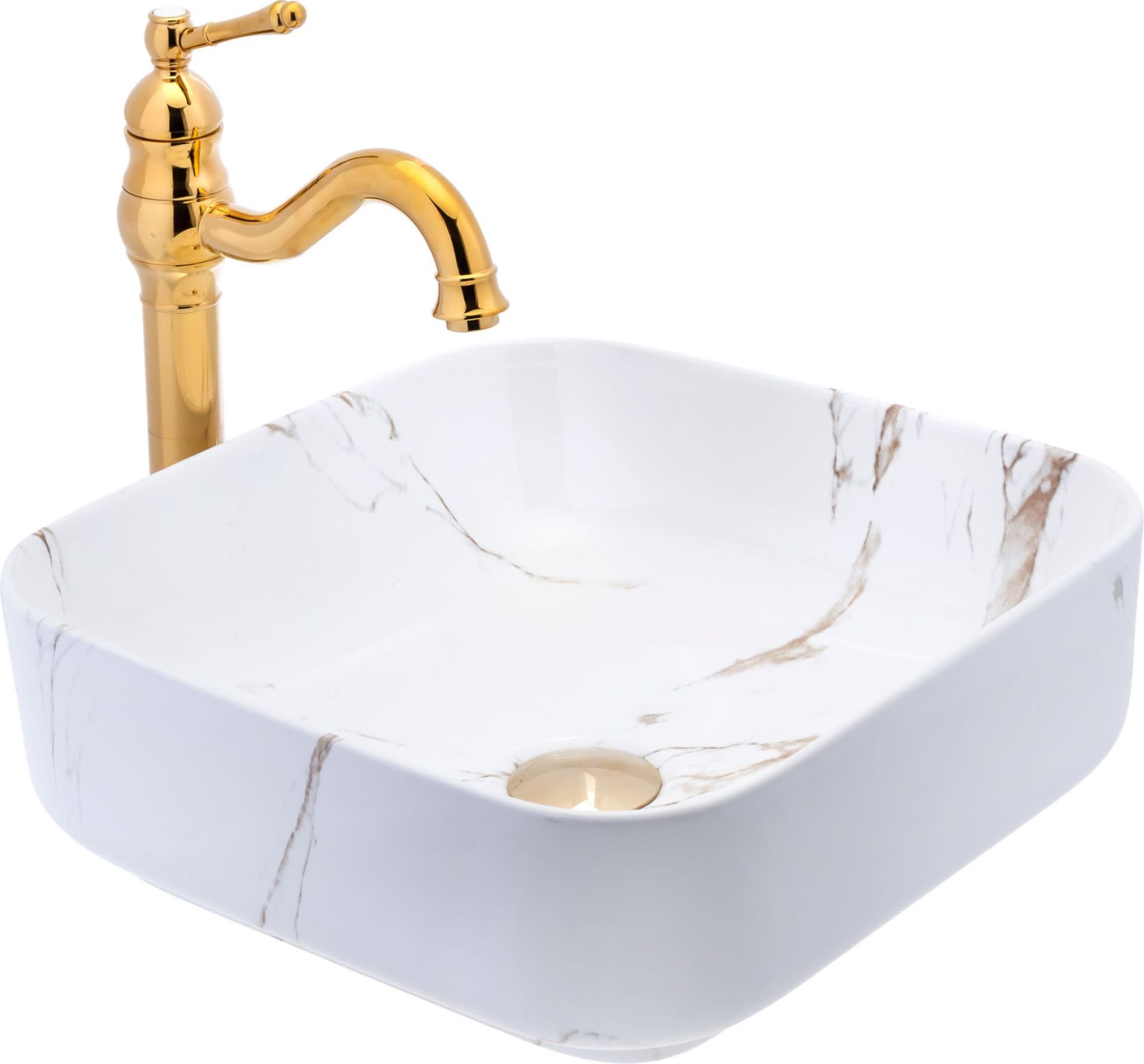 LPD 38,5x38,5 Kare Tezgah Üstü Lavabo