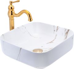 LPD 38,5x38,5 Kare Tezgah Üstü Lavabo