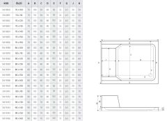 Shower 90x130 Pandora Dikdörtgen Oturmalı Flat Duş Teknesi (h:7 cm)