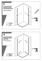 Shower Omen 90x150 Yan Panelli İçe Katlanır Kabin