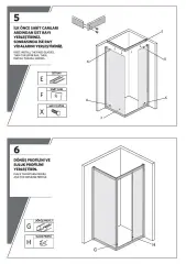 Shower Omen 90x150 Yan Panelli İçe Katlanır Kabin