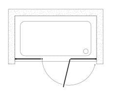 Shower Original 120 cm İki Duvar Arası 2 Sabit 1 Açılır Tekne Üzeri Kabin
