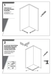 Shower Omen 100x110 Yan Panelli İçe Katlanır Kabin