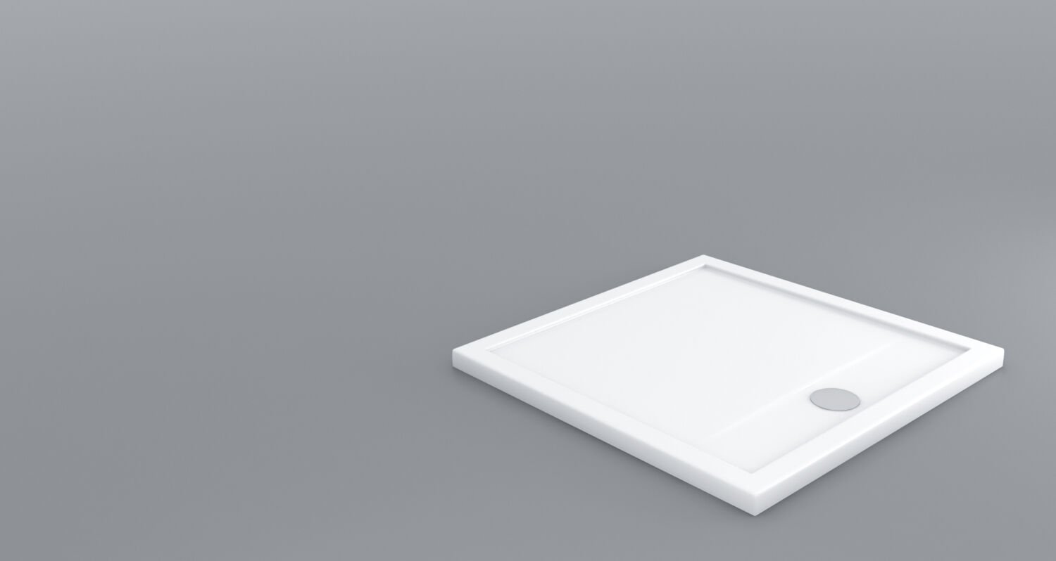 Shower 100x100 Kare Slim Flat Duş Teknesi (h:5 cm)