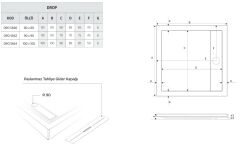 Shower 80X80 Drop Kare Flat Duş Teknesi (h:5 cm)