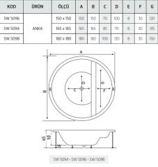 Shower Anka 180x180 Oturmalı Jakuzi
