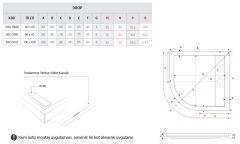Shower 80x80 Drop Oval Flat Duş Teknesi (h:5 cm)