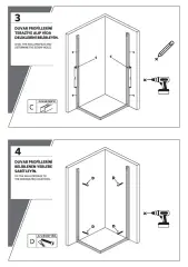 Shower Omen 100x140 Yan Panelli İçe Katlanır Kabin