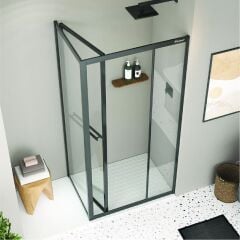 Shower Omen 100x140 Yan Panelli İçe Katlanır Kabin