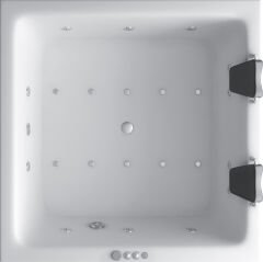 Shower Atos Plus 160x160 Kare Ahşap Panelli Özel Küvet