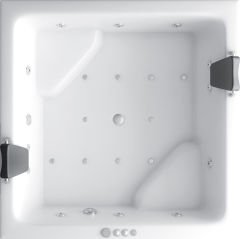 Shower Atos Plus 160x160 Kare Ahşap Panelli Özel Küvet