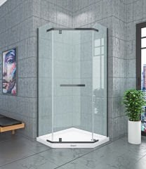 Shower Original 90x90 2 Sabit 1 Açılır Beşgen Kabin