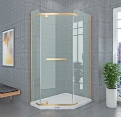 Shower Original 90x130 2 Sabit 1 Açılır Beşgen Sağ-Sol Kabin