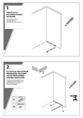 Shower Omen 100x100 İki Duvar Arası İçe Katlanır Kabin