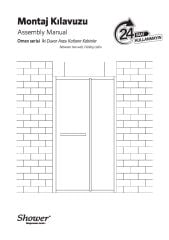 Shower Omen 80x100 İki Duvar Arası İçe Katlanır Kabin