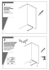 Shower Omen 80x110 İki Duvar Arası İçe Katlanır Kabin