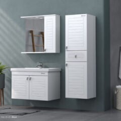 Shower Alder 65 cm Banyo Dolabı Boy Dolaplı - Beyaz