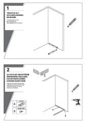 Shower Omen 80x130 İki Duvar Arası İçe Katlanır Kabin