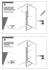 Shower Omen 80x130 İki Duvar Arası İçe Katlanır Kabin
