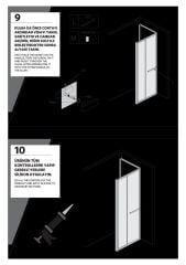 Shower Omen 80x130 İki Duvar Arası İçe Katlanır Kabin