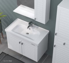 Shower Alder 100 cm Banyo Dolabı Boy Dolaplı - Beyaz