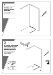 Shower Omen 80x150 İki Duvar Arası İçe Katlanır Kabin