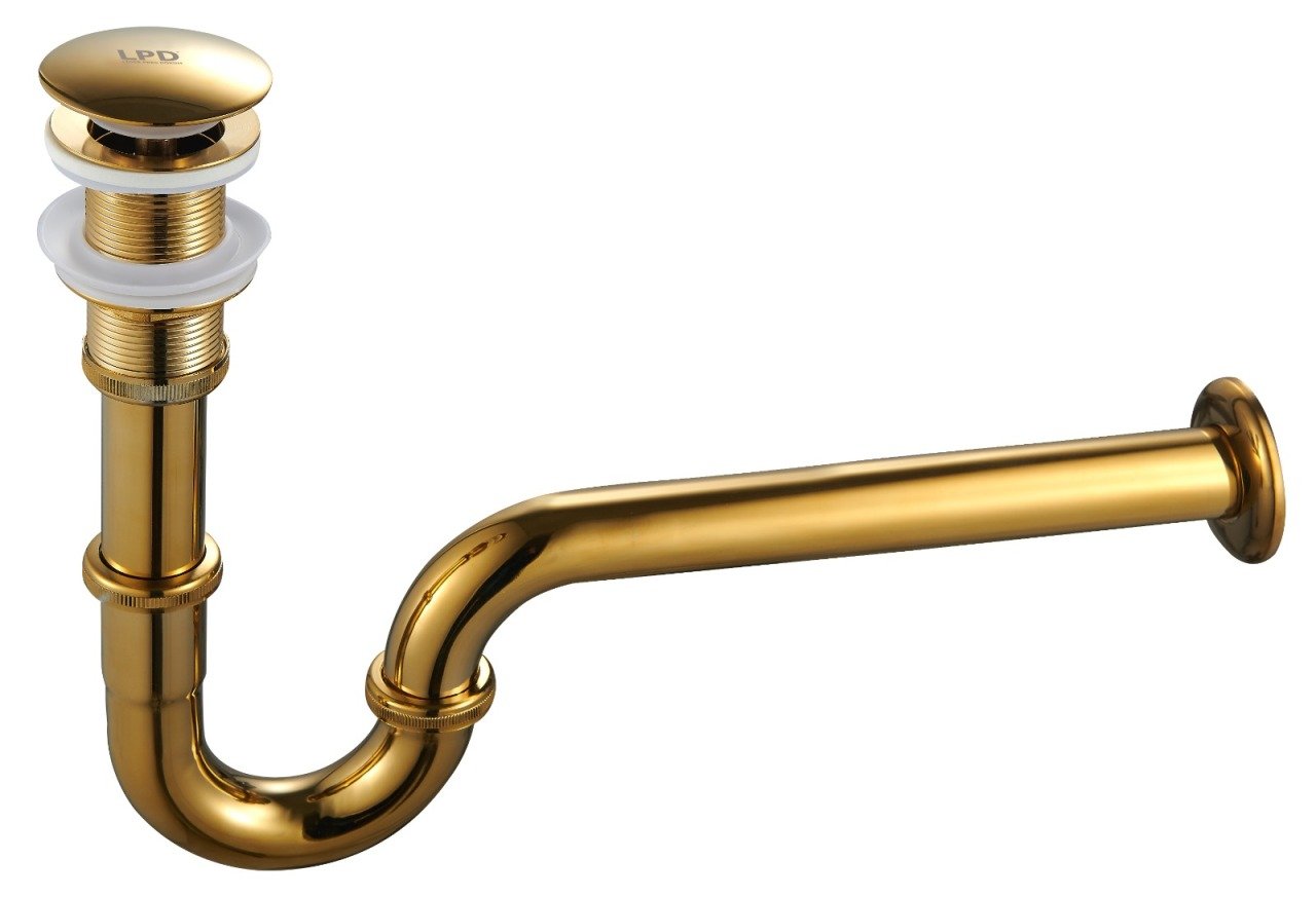 L.P.D. ALTIN LAVABO SİFONU (BUTON DAHİL)