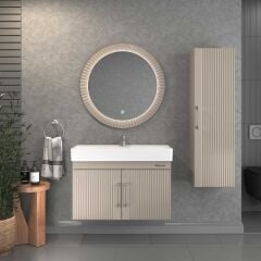 Shower Area 60 cm Banyo Dolabı Boy Dolaplı - Sahra