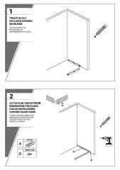 Shower Omen 90x100 İki Duvar Arası İçe Katlanır Kabin