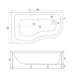 Shower 100x180 Marjinal Mini Basamaklı Özel Jakuzi