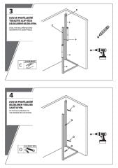 Shower Omen 90x140 İki Duvar Arası İçe Katlanır Kabin