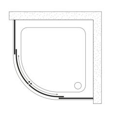 Shower Boss 85x85 2 Sabit 2 Açılır Oval Tekne Üzeri Kabin