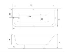 Shower Omega 75x180 Özel Küvet