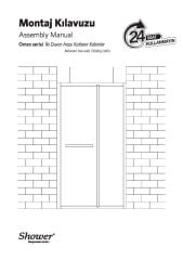 Shower Omen 100x140 İki Duvar Arası İçe Katlanır Kabin