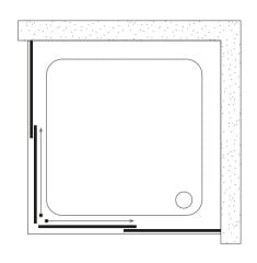 Shower Boss 110x110 2 Sabit 2 Açılır Kare Tekne Üzeri Kabin