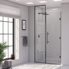 Shower Maxi 100 cm 1 Sabit 1 Açılır İki Duvar Arası Nokta Menteşeli Kabin