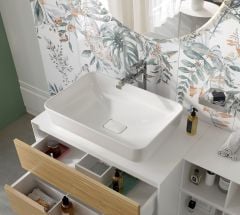 Kale Zero 2.0 Yarı Gömme Dikdörtgen Lavabo 60X40 Cm