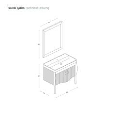 Shower Diva 80 cm Banyo Dolabı