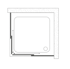 Shower Merkür 105x105 Köşe Girişli Tekne Üzeri Duş Kabini