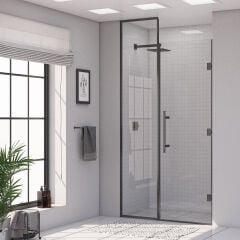 Shower Maxi 130 cm 1 Sabit 1 Açılır İki Duvar Arası Nokta Menteşeli Kabin