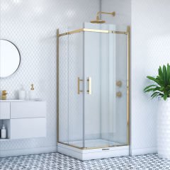 Shower Merkür 80x120 Köşe Girişli Tekne Üzeri Duş Kabini