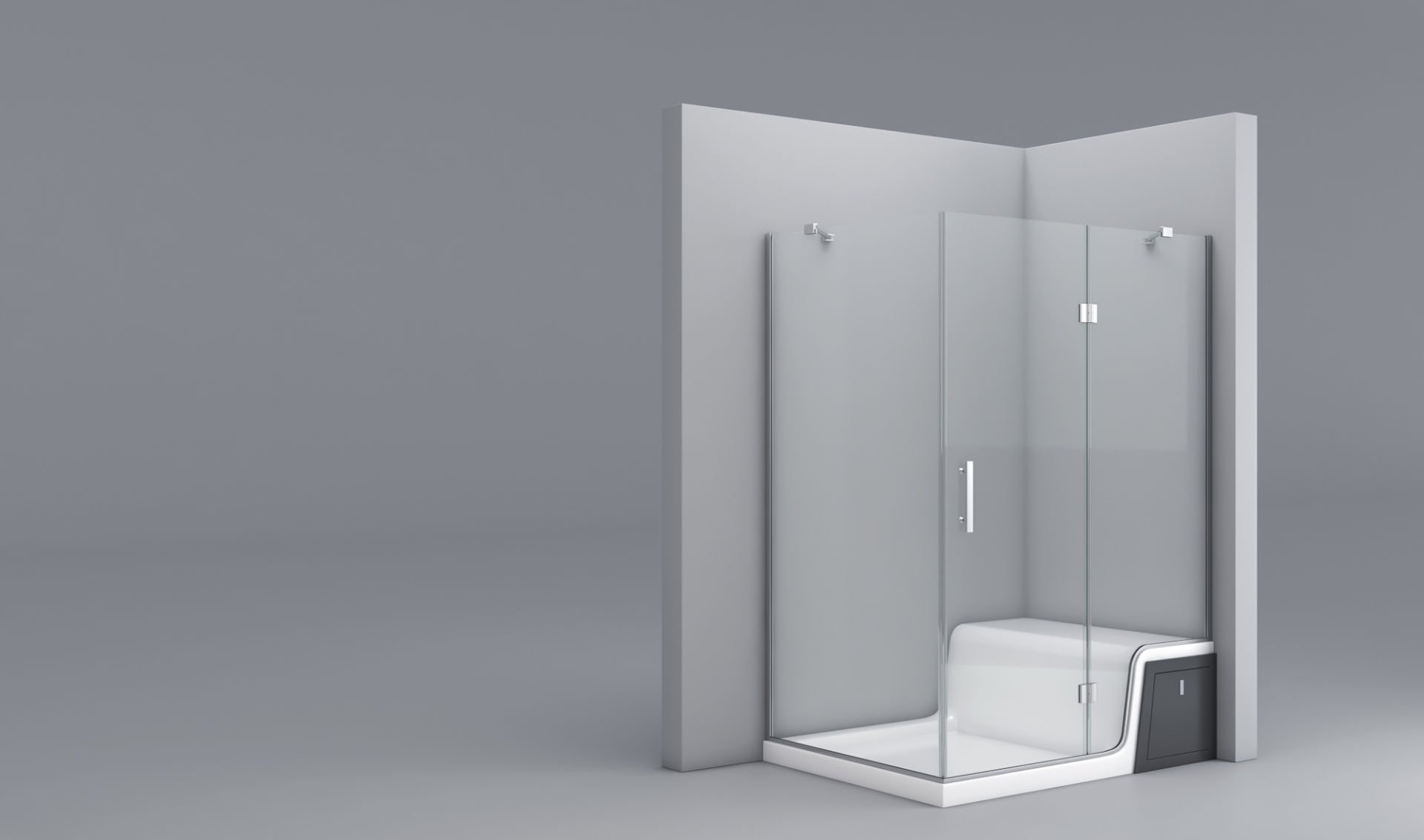 Shower Drawer Çekmeceli Dikdörtgen Flat Duş Teknesi 80*130