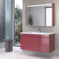 Shower Sitella 100 cm Banyo Dolabı Shower Kırmızı