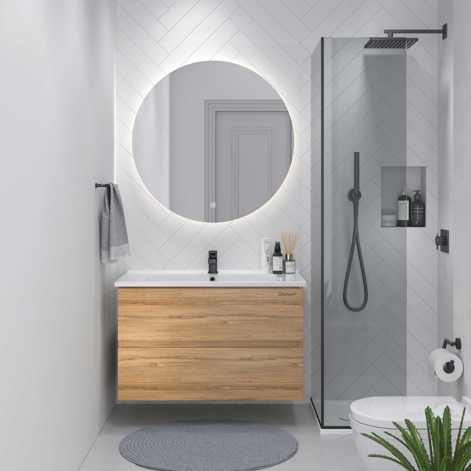 Shower İdol 65 cm Banyo Dolabı Legnano