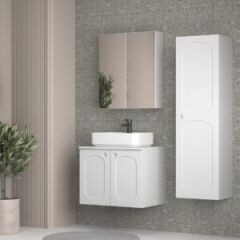 Shower Mira 65 cm Banyo Dolabı Boy Dolaplı - Beyaz
